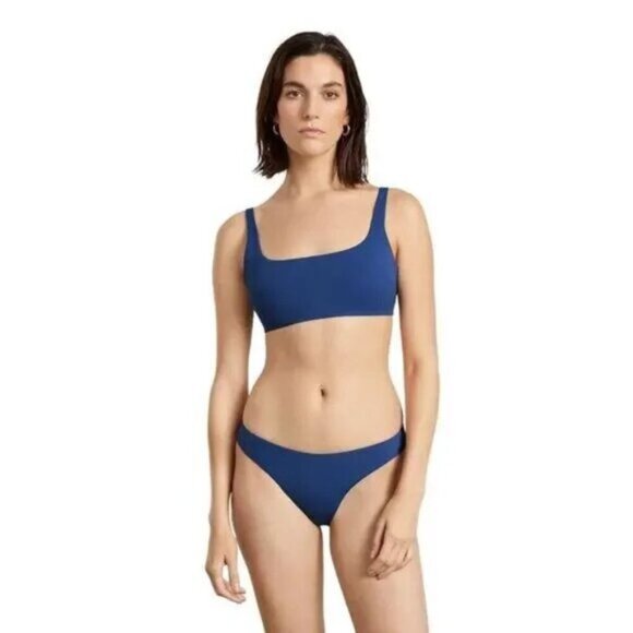Everlane The Thigh-High Bikini Bottom in Blue Dusk Womens Size Large - Picture 3 of 7